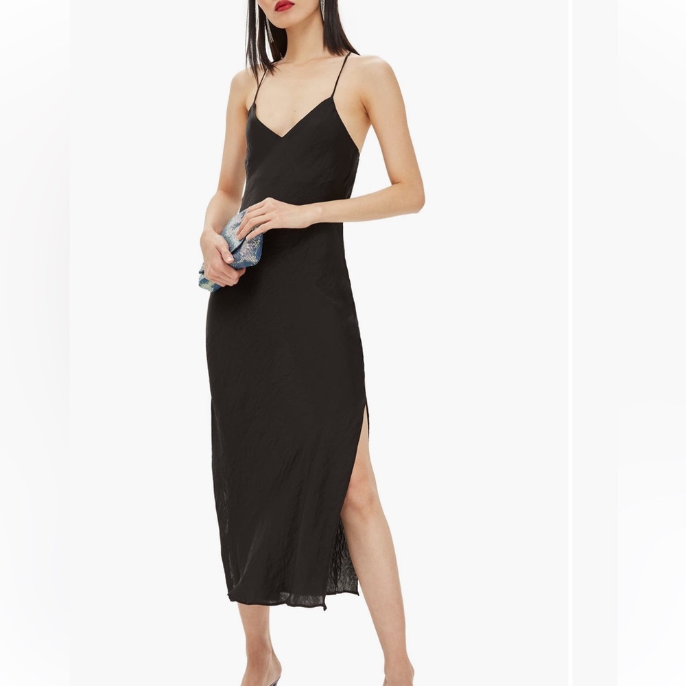 Topshop Plain Satin Slipdress